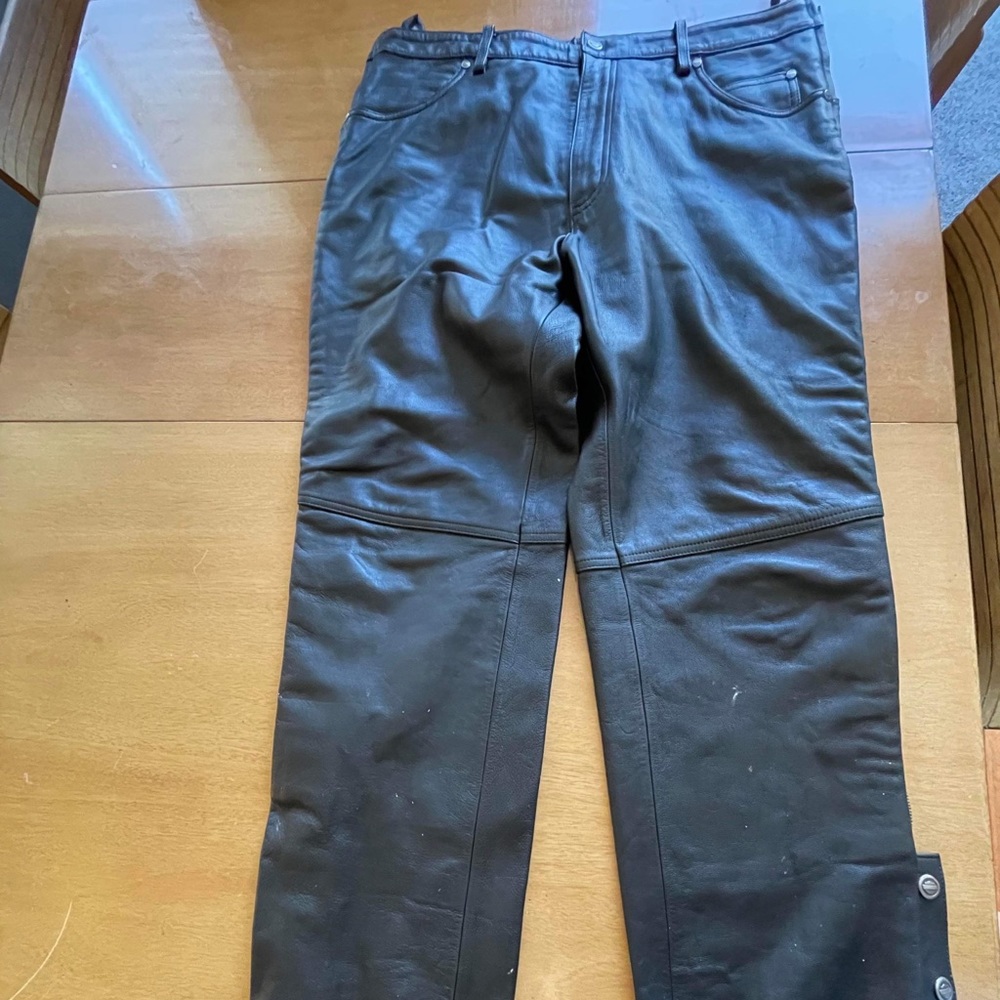 Men’s Harley Davidson leather pant.